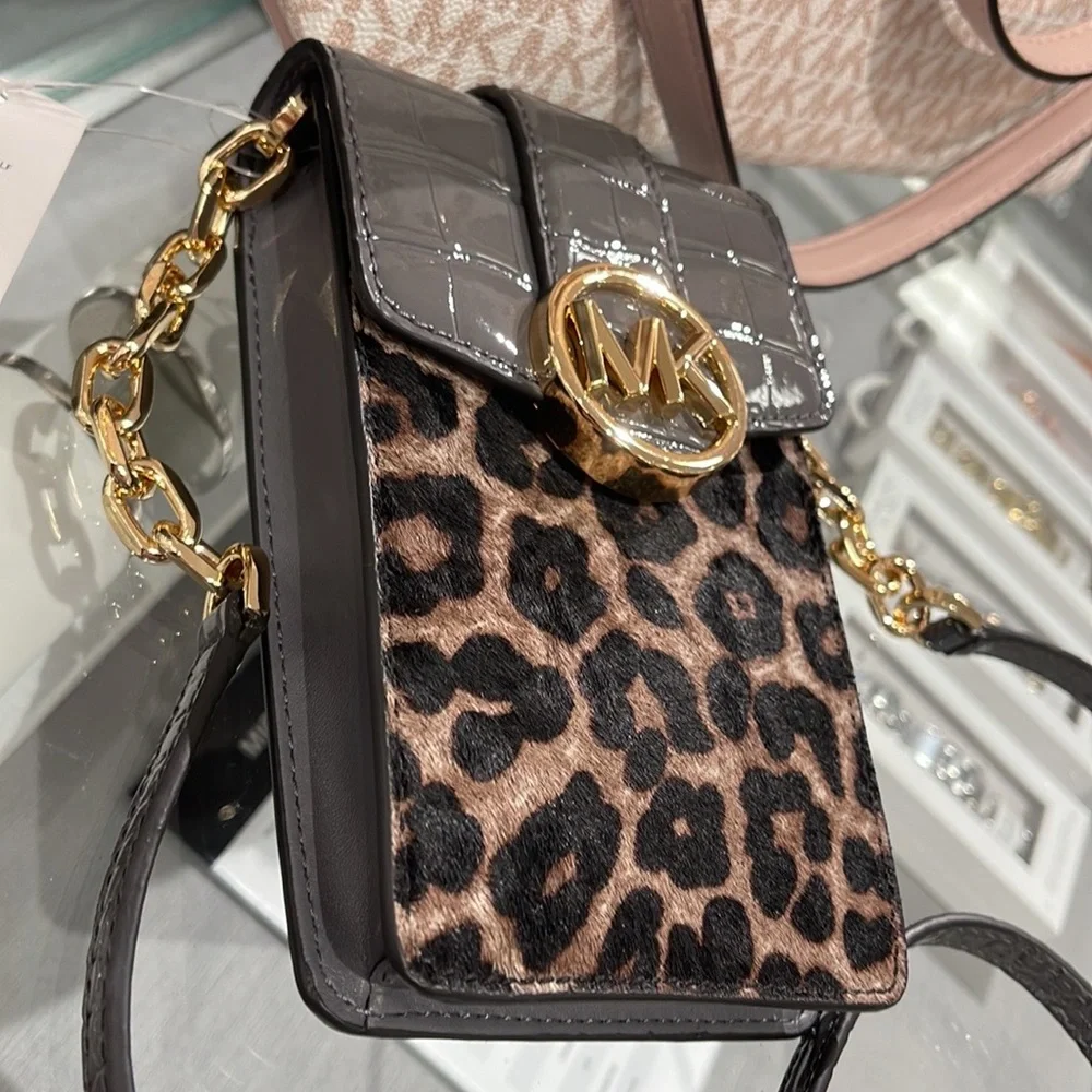 Michael Kors Carmen Small NS Phone XBODY HairCalf 
HTHR Gray Multi - Picture 13 of 16